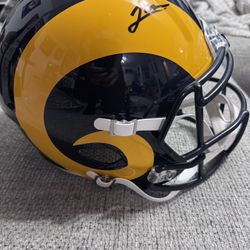 Jared Verse Signed Autograph Full Size LA Rams Replica Throwback Helmet - Beckett Coa 