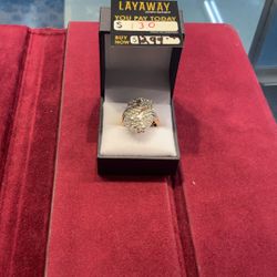 10kt Gold Cluster Ring 