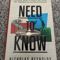 Need To Know (Hard Cover)