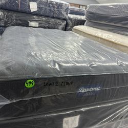 FULL SIZE SIMMONS BEAUTYREST WORLD CLASS LEVEL 1 (PLUSH) MATTRESS & BOX SPRING BED SET