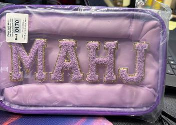 Purple Mahjong Tile Bag / Stylish Storage Tote for Mahjong Set