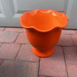Orange Flower Pot Planter