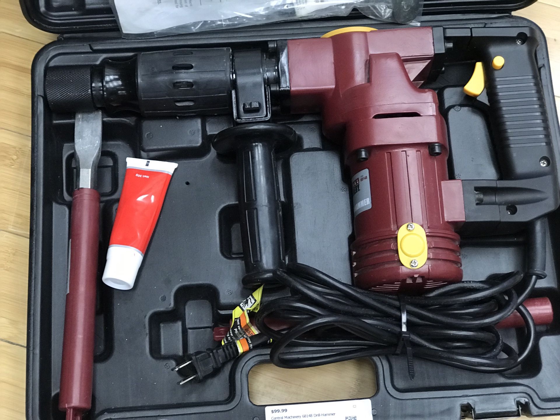 Central Machinery 68148 Hammer Drill for Sale in Framingham MA