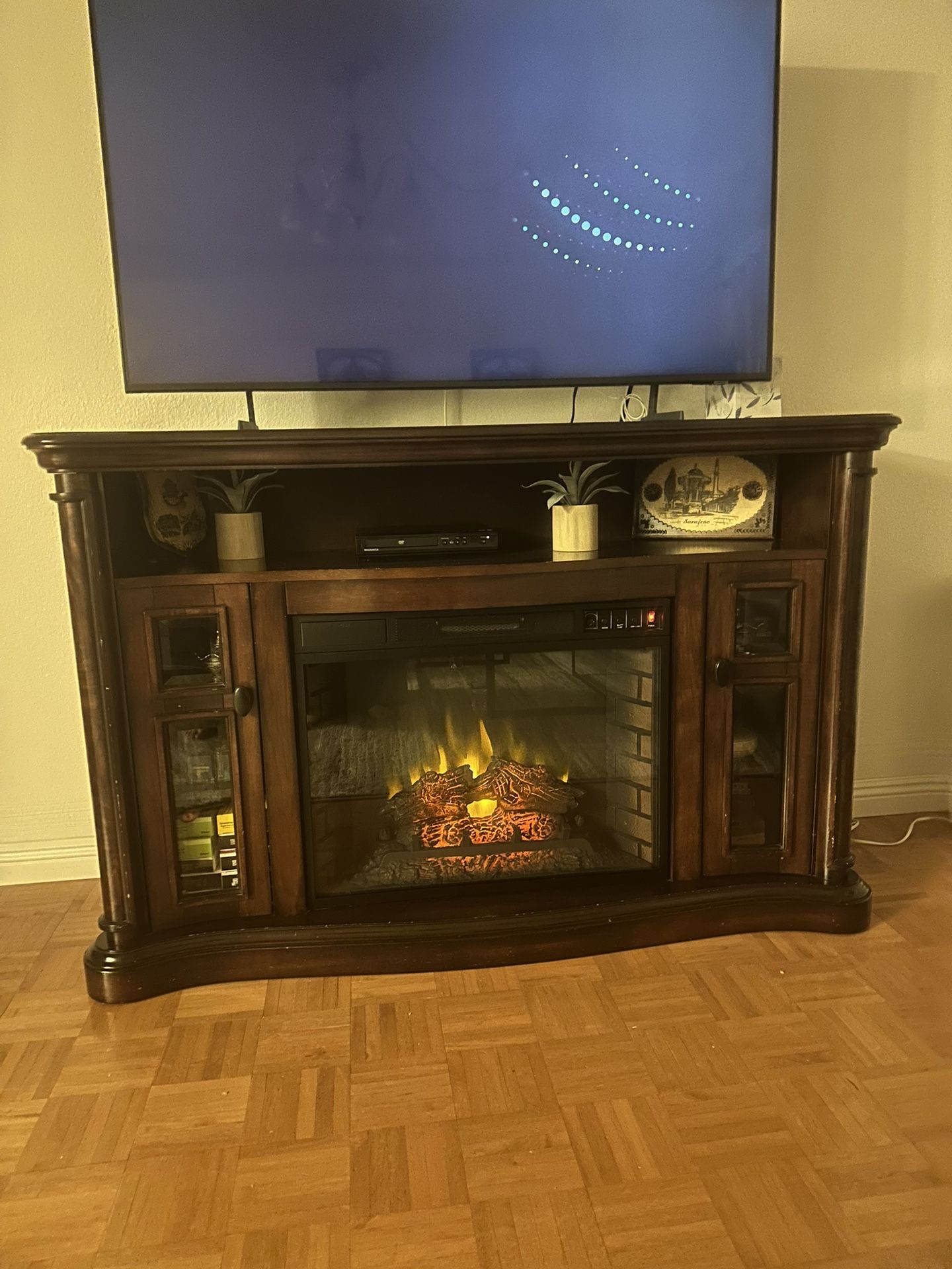 Entertainment Center With Fire Place