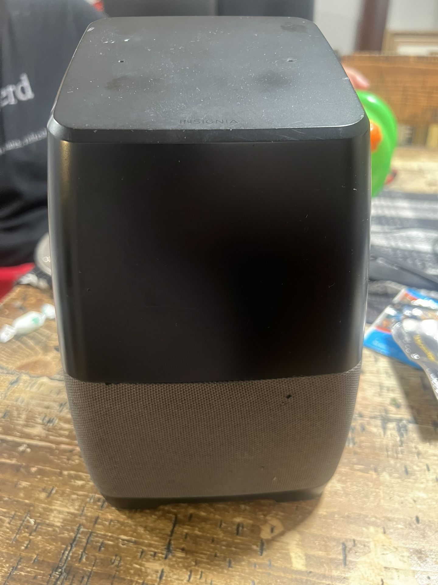 Insignia Voice Smart Portable Bluetooth Speaker And Alarm With Google Assistant