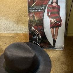 Freddy Krueger Women Halloween Costume 