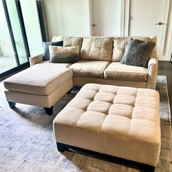 Pier 1 Sectional With Ottoman