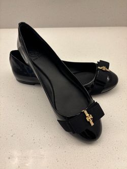 Tory Burch Black Patent Leather Ballet Flats Size 6