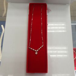 Herringbone Chain 14K 6.8G 0.7 Karat Natural Diamonds 