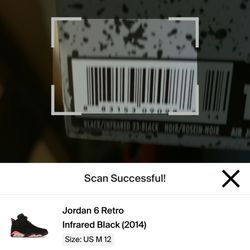 Brand New 6 Jordan Retro Infrared Size 12