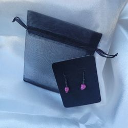 Purple Skull Earrings And Necklace