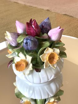 AYNSLEY Bone England vintage hand painted Chine flowers