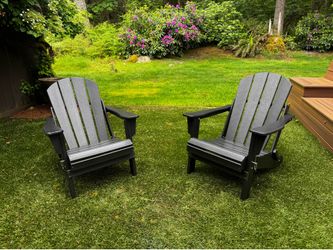 Adirondack black folding chairs - composite wood