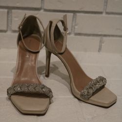 Madden Girl Rhinestone Heels- Size 8. Please review photos displaying imperfections