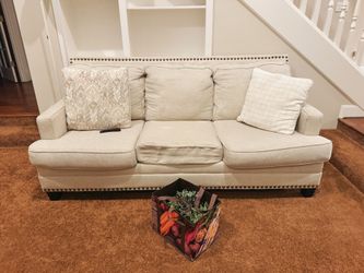 Solid & Comfortable Beige Sofa