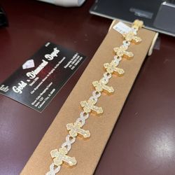 Diamond Bracelet Solid Gold 10kt 