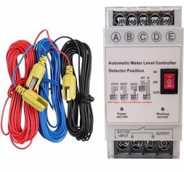Automatic Water Level Controller AC 110V Pump Float Switch Control Relay NEW