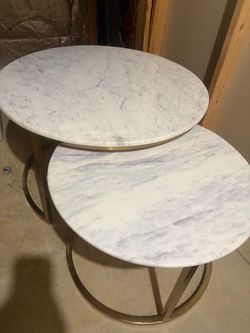 Brand new real marble tables