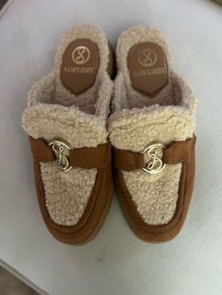 Sam & Libby womens Shelby Mule Toasted Chestnut/Natural Size 8M