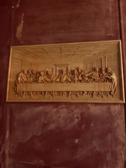 Last Supper Carved In Wood