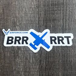 New USAF “BRRRRT” Air Force A-10 Warthog Fighter Jet Graphic Craft Sticker