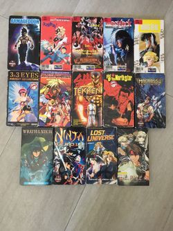 retro anime VHS tapes