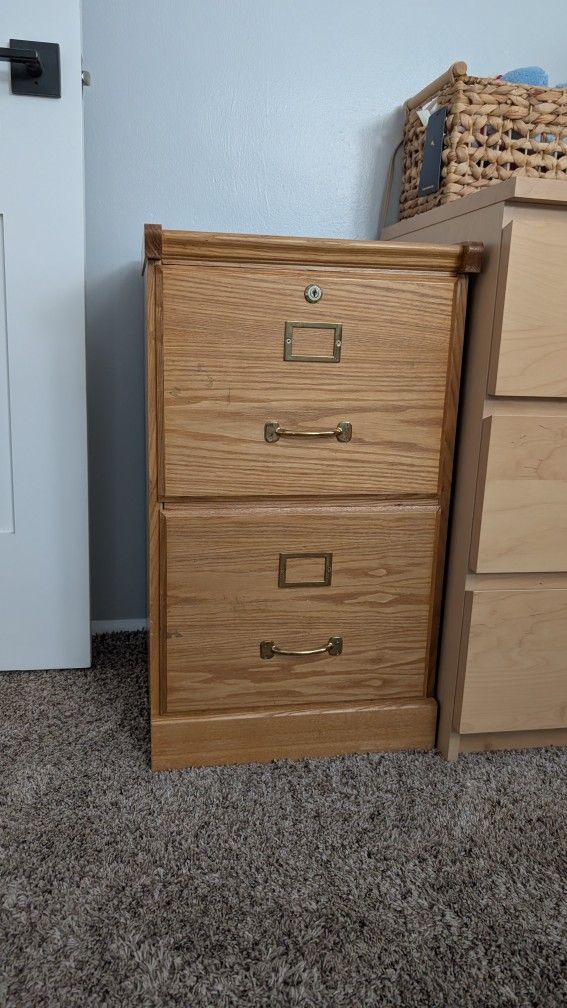 Wood Filing Cabinet
