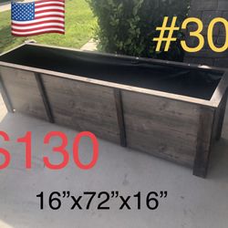 Wood Planter Box Garden Raised Pots Organic