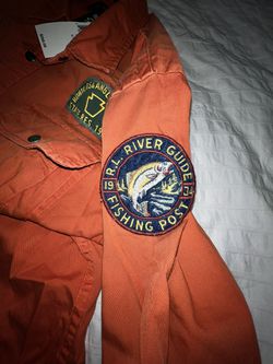 Polo Ralph Lauren Country Sportsman Guide Fishing Utility Shirt in Orange  Size M 