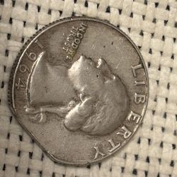 25 cents 1964 error coin USA