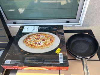Pizza stone & cast iron skillets