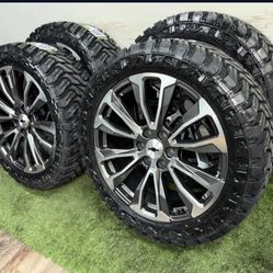 New 22 inch gm style wheels wrapped in 33x12.50R22 atturo MT tires