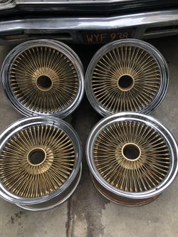 18” wire spokes wheels 17” Chevy El Camino Monte Carlo Impala Buick Pontiac Cutlass parts 5x4.75 Projects s10 blazer
