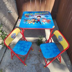 Paw Patrol Kid Table And Two Chairs