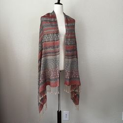 NWOT Gift from Jerusalem 100% Cashmere Fringe Scarf