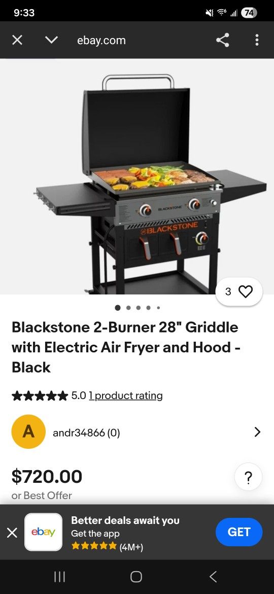 Blackstone Griddle W/air Fryer