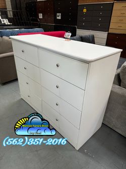 White eight drawer dresser chest cajonera Comoda mueble