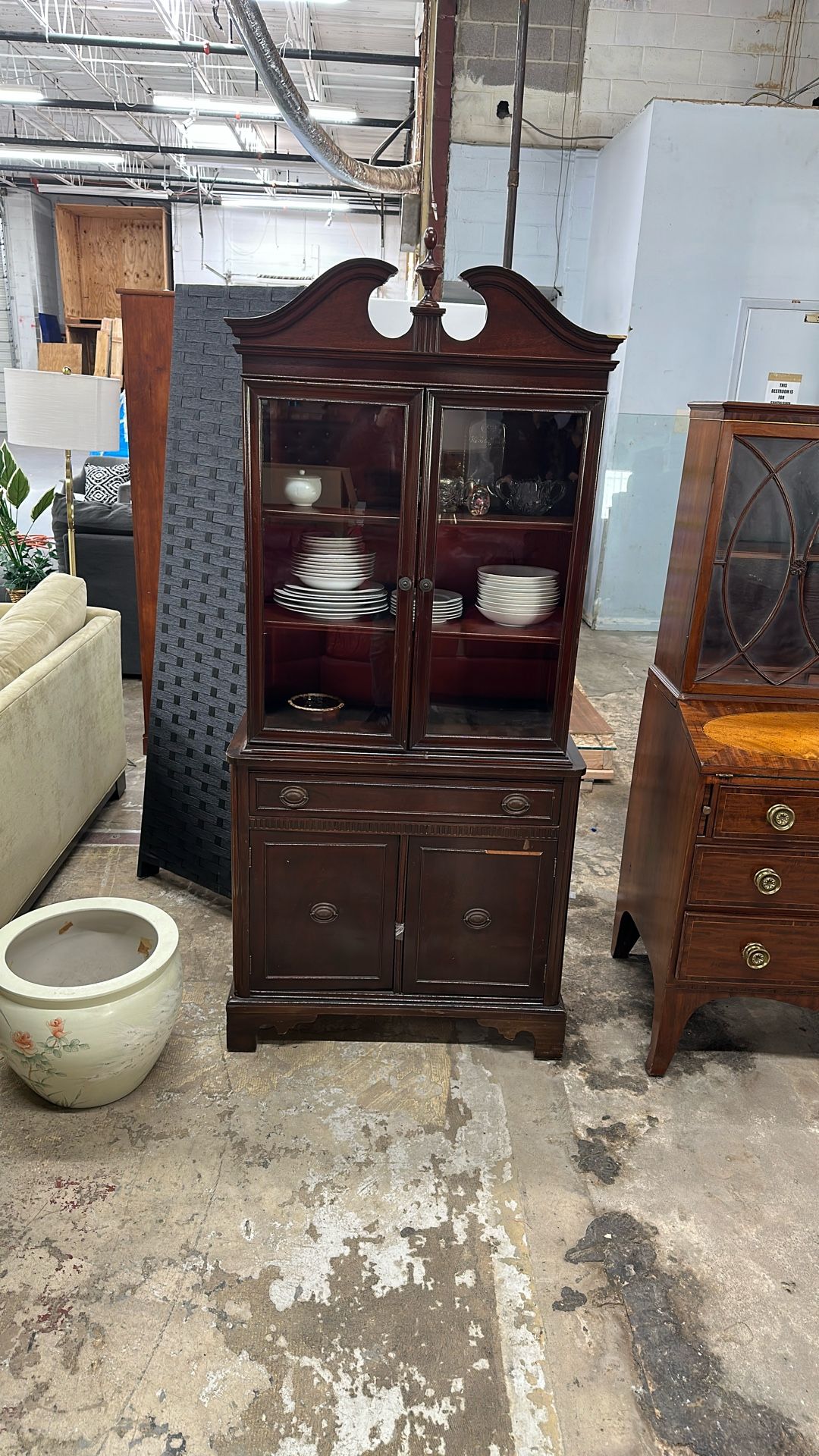 Mahogany China Cabinet(antique)