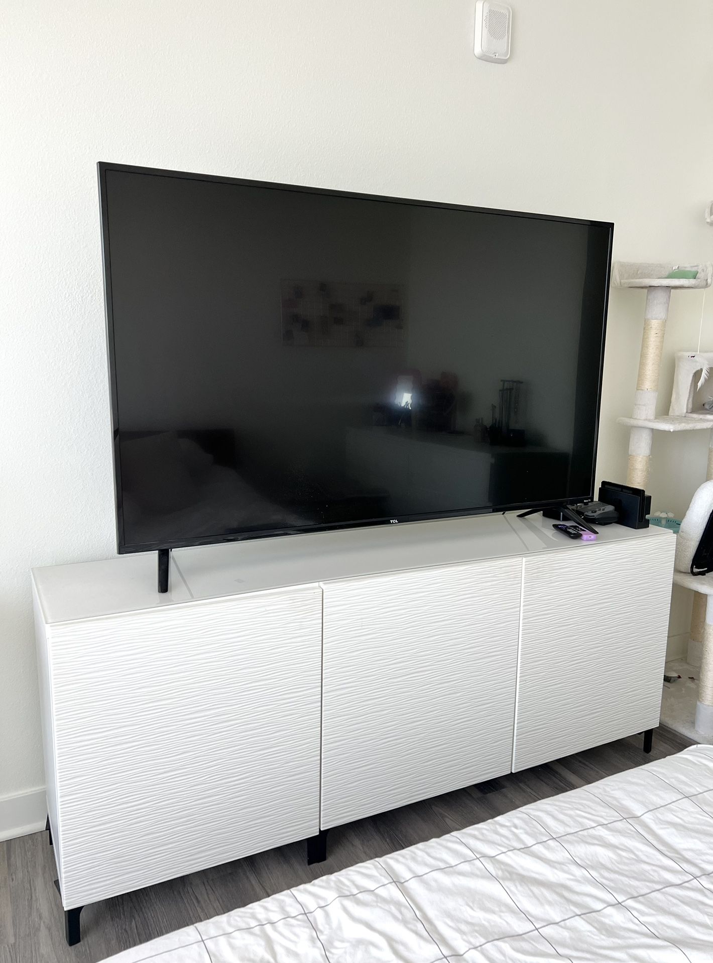 IKEA BESTA Storage Cabinet Console white 3-drawer