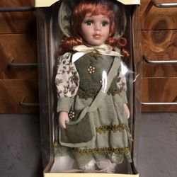 Vintage 12” Victorian Beauty Porcelain Doll, $8