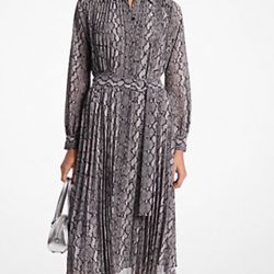 snake print shirtdress michael kors size XS