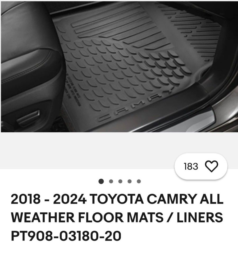 2018-2024 Toyota Camry All Weather Floor Mats