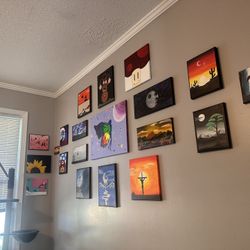 Hand Painted On Stretched Canvas 