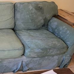 Green Tie-Dye Couch