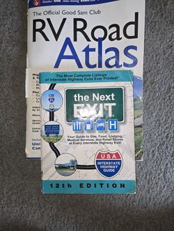 Lot Of Two (2) Road RV Travel Guide Books-Ephemera/Junk Journals