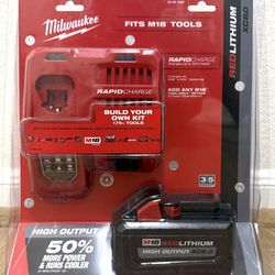 Milwaukee 8.0 Ah Battery and Fast Charger New In Box