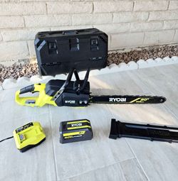 RYOBI 40V HP Brushless 20 in. Chainsaw with 8.0 Ah Battery and Rapid Charger