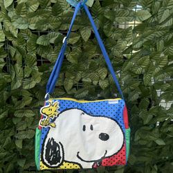 Vintage Snoopy Diaper Bag With Changing Pad 