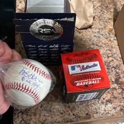Bob Horner Signed Baseball 