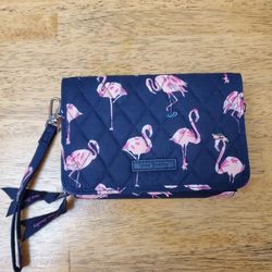 Vera Bradley Flamingo Fiesta RFID 3-In-1 Crossbody Purse Wristlet Clutch

